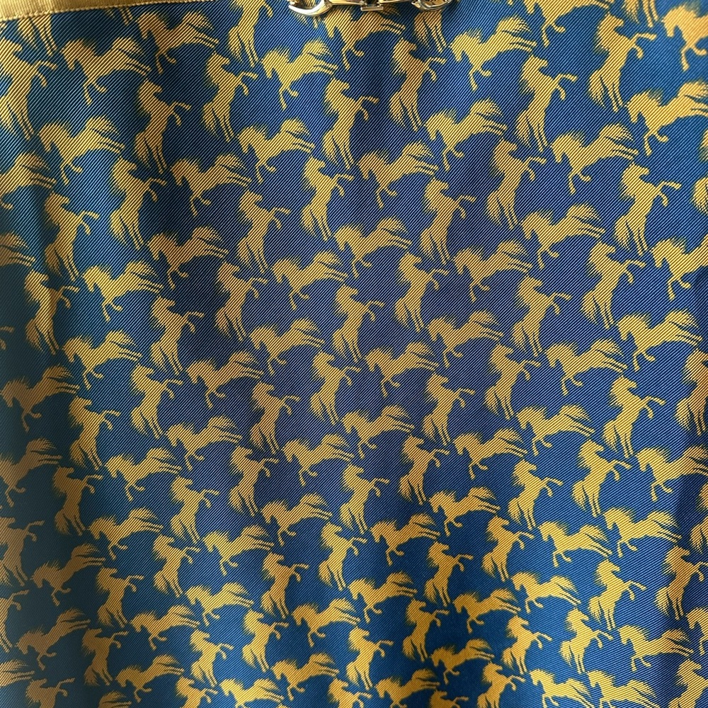 Maeve Navy and Brown Horse Pattern Twofer Mini Dress - Picture 5 of 6